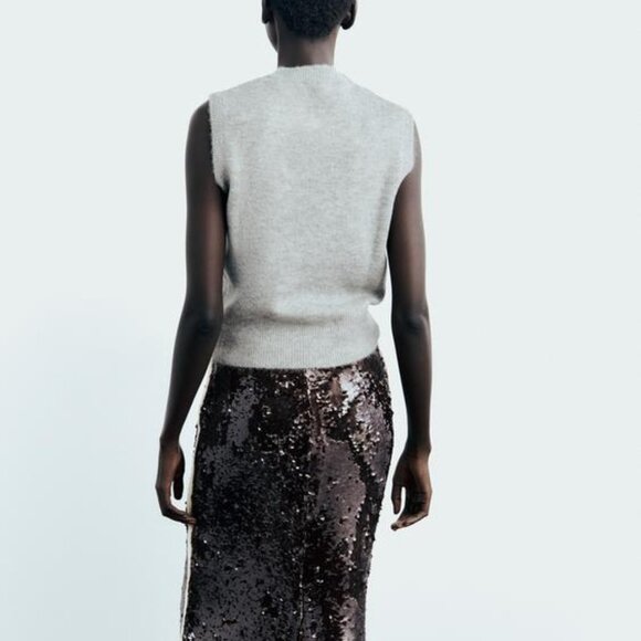 ZARA SOFT KNIT VEST - Picture 2 of 7